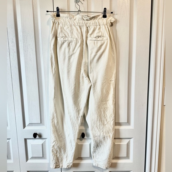 Free people margate pleated white paper bag pant trouser size small - Picture 4 of 6